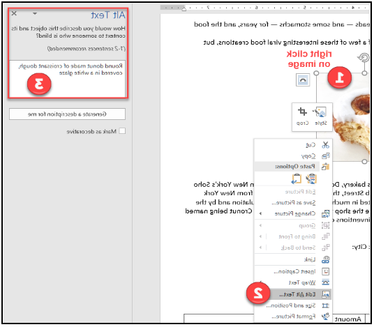 Adding Alternative Text to MS Word or PowerPoint